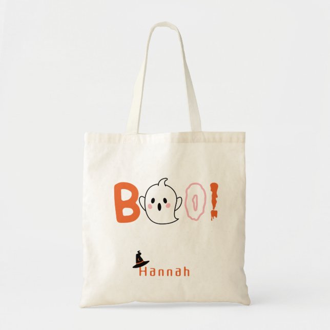 customizable Boo halloween Tote Bag (Front)