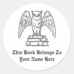 Customizable Book Name Label