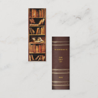 (Customizable) Bookmark for Bookworms Mini Business Card