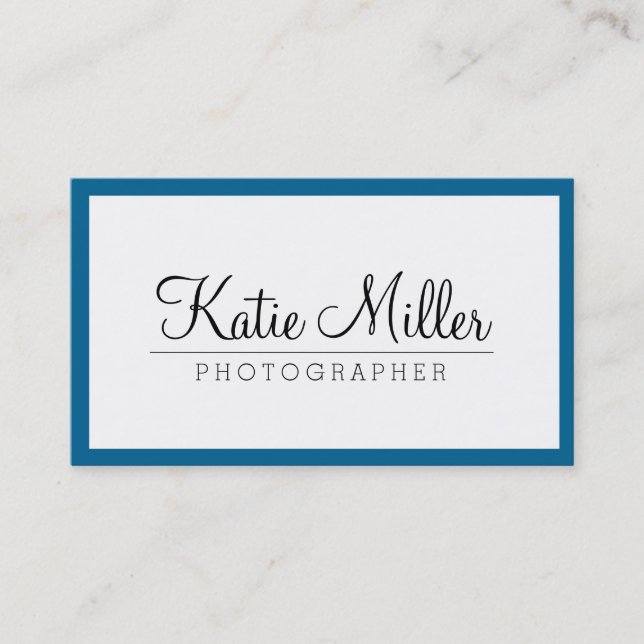 Customizable Border Colour Simple Business Card (Front)