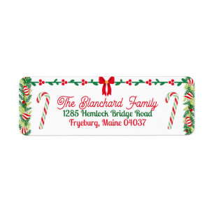 Customizable bordered and candy canes