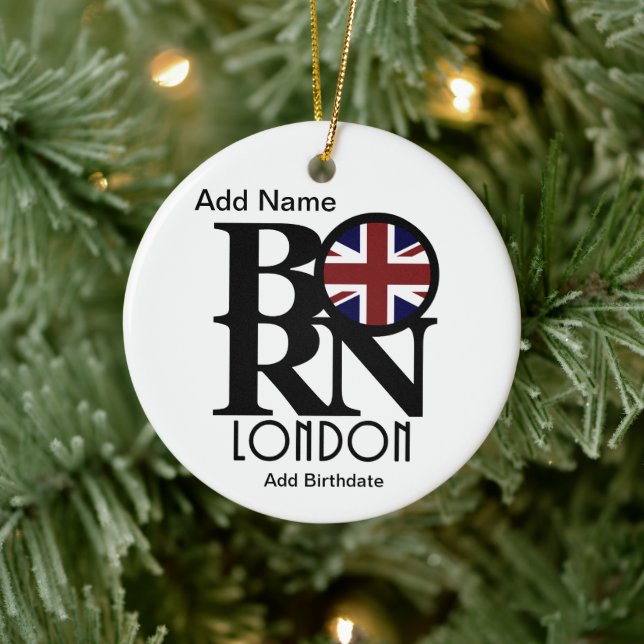 Customizable BORN London Ceramic Ornament (Tree)