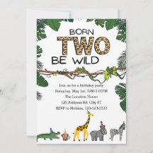 Customizable Born TWO be Wild Birthday 