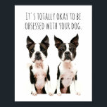 Customizable Boston Terrier Dog Pop Art Photo Post Poster<br><div class="desc">Customizable Boston Terrier Dog Pop Art Photo design. For the animal, dog and pet lover. What's better than one Boston Terrier? Two Boston Terrier dogs! Cartoon caricature makes this even more fun to put together. Option to add your own photo and text. Order your own custom pet illustration via Zazzle...</div>
