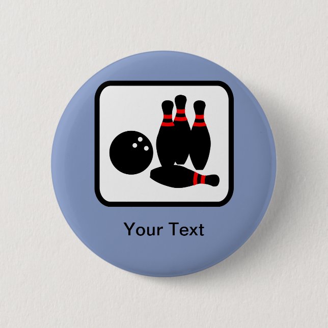 Customizable Bowling Logo 2 Inch Round Button (Front)