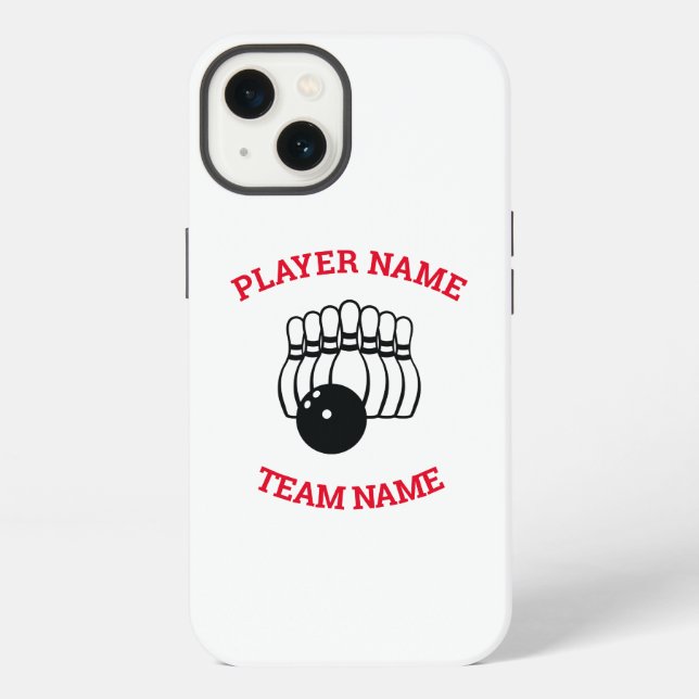 Customizable Bowling Team iPhone Case (Back)