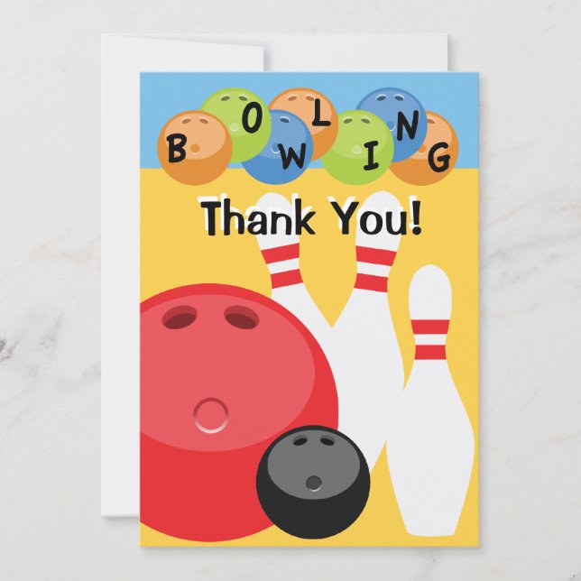 Customizable Bowling Thank You (Front)