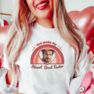 Customizable Boyfriend Romantic Tee, Custom Photo T-Shirt