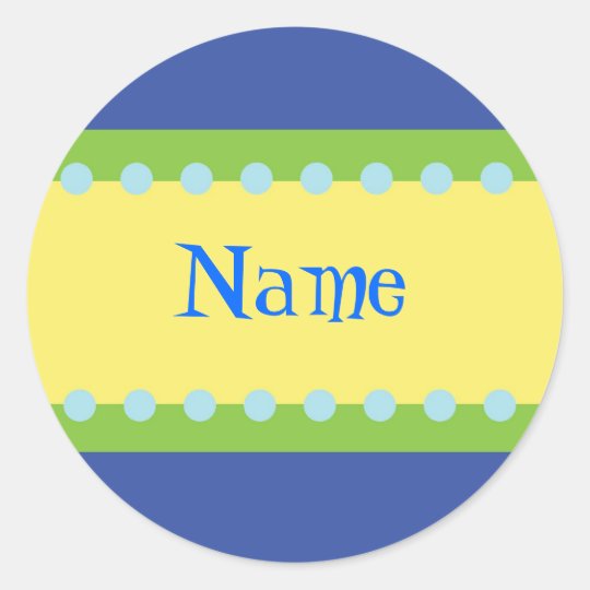 Customizable Boys Name Stickers