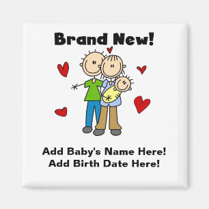 Customizable Brand New Baby Magnet