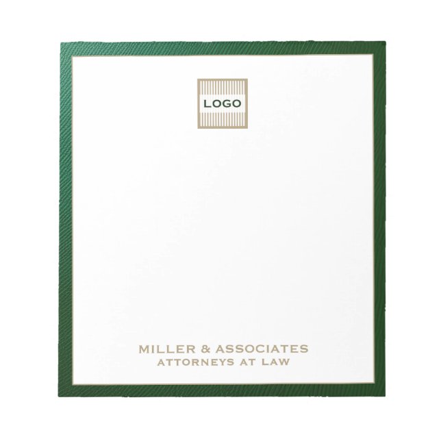 Customizable Branded Luxury Notepad with Logo  (Front)