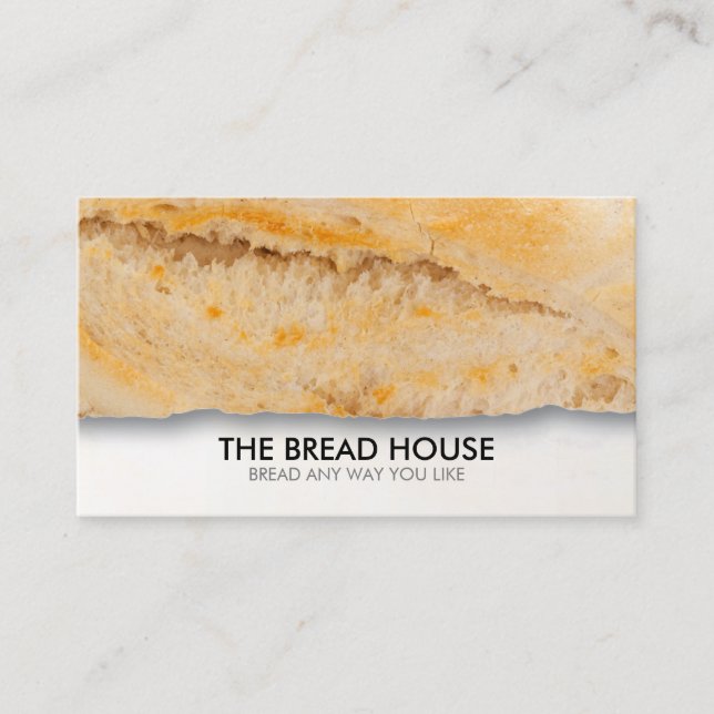 Customizable Bread Bakery Food Business Card (Front)