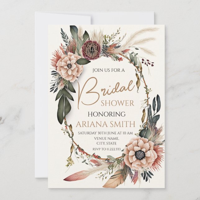 Customizable Bridal Shower Card (Front)
