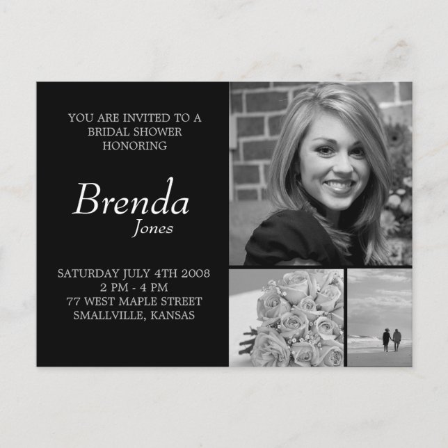 Customizable Bridal Shower Postcard (Front)