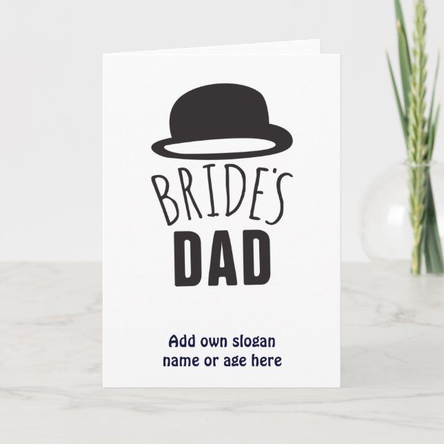 Customizable Brides Dad Father of the Bride Thanks Card (Front)