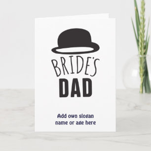 Customizable Brides Dad Father of the Bride Thanks Card