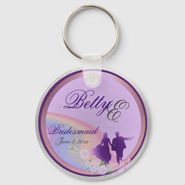 Customizable Bridesmaids Keepsake Keychain (Front)