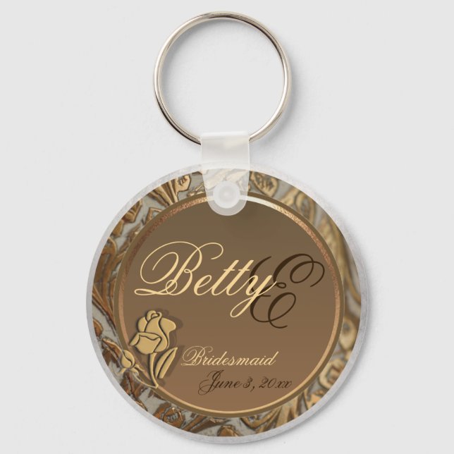 Customizable Bridesmaids Keepsake Keychain (Front)