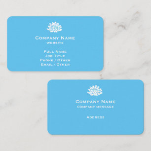 Customizable Bright Blue Business Card