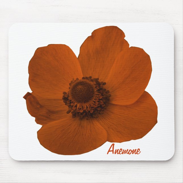 Customizable Brown Anemone Flower Mousepad (Front)