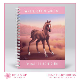 Customizable Brown Chestnut Foal Notebook