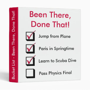 Customizable Bucket List Checkboxes - Done That! Binder