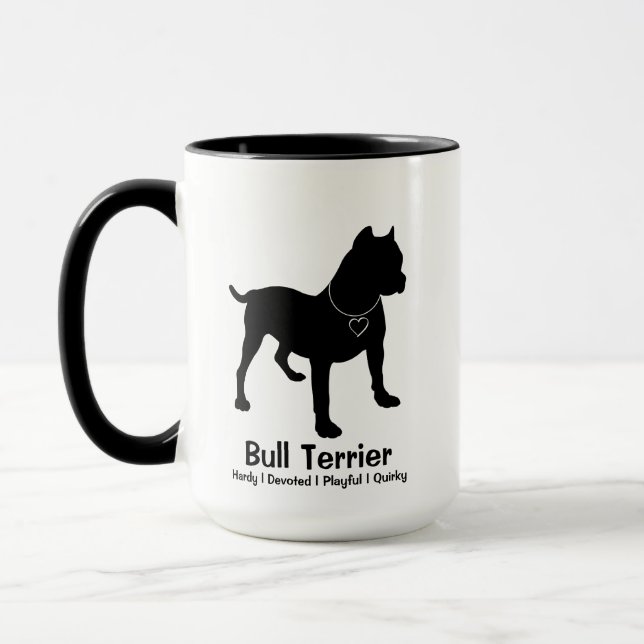 Customizable Bull Terrier Yin Yang Coffee Mug (Left)