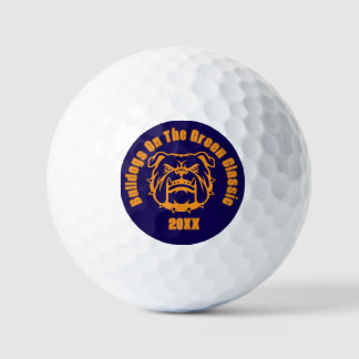 Customizable Bulldog School Mascot  Golf Balls