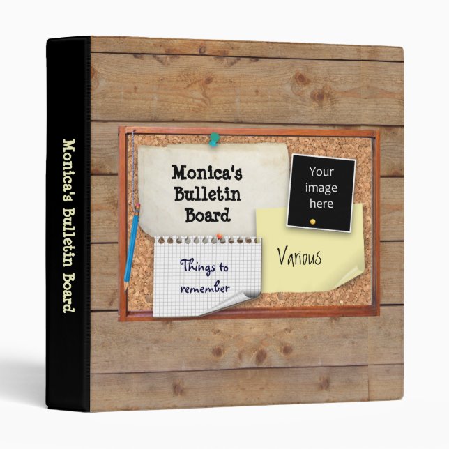Customizable Bulletin Board Binder (Front/Spine)