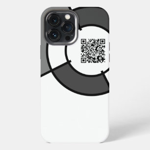 customizable bullseye QR code iPhone Case