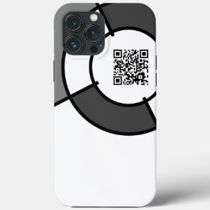 customizable bullseye QR code iPhone Case