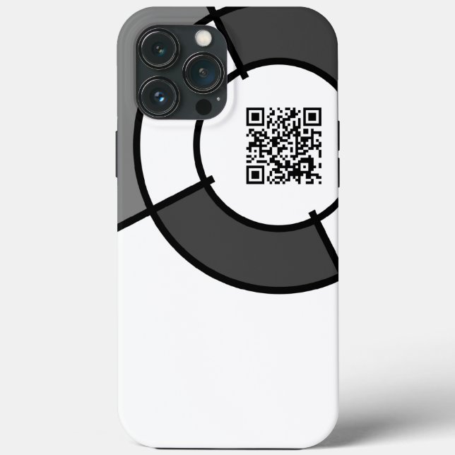 customizable bullseye QR code iPhone Case (Back)