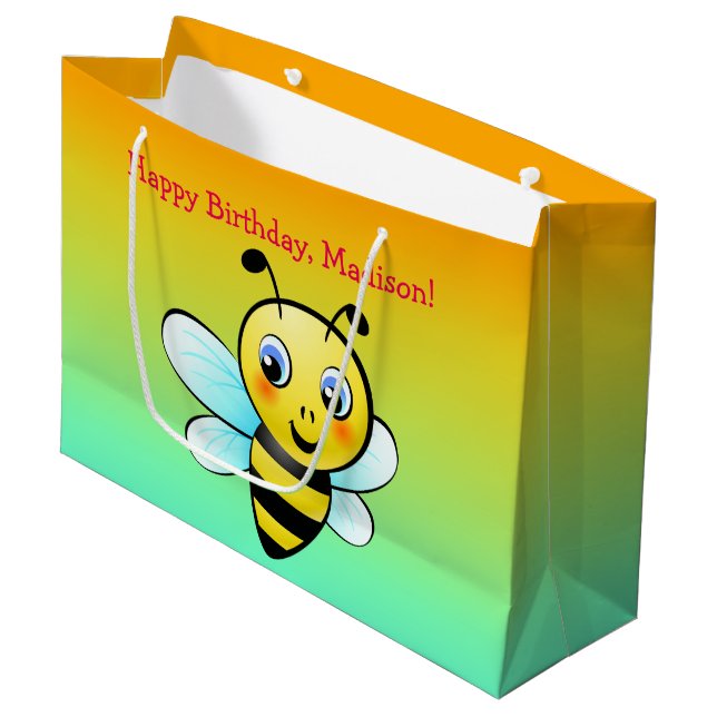 Customizable Bumblebee Large Gift Bag (Front Angled)