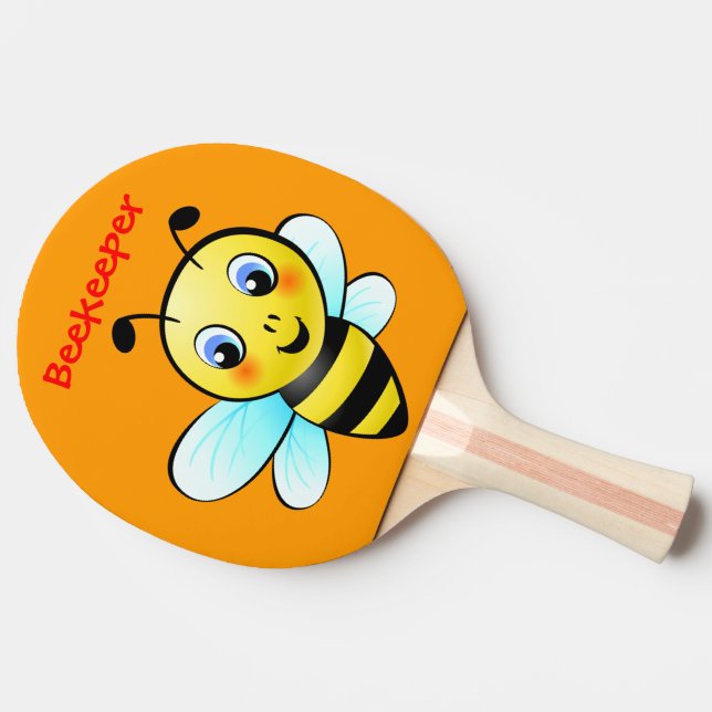 Customizable Bumblebee Ping Pong Paddle (Side)
