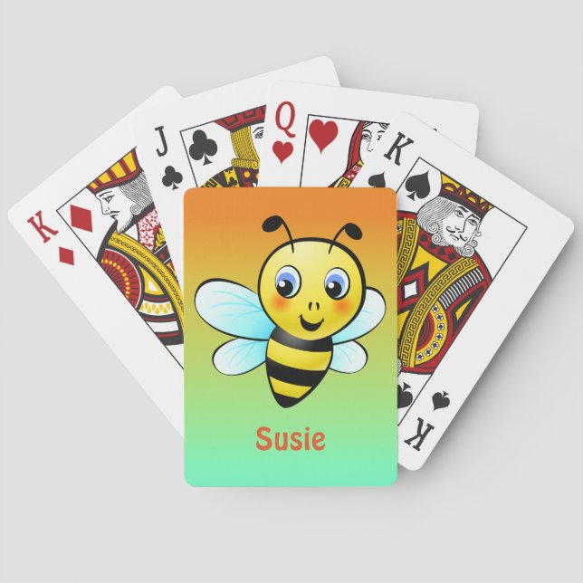 Customizable Bumblebee Playing Cards (Back)
