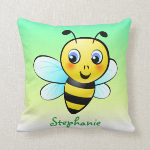 Customizable Bumblebee Throw Pillow