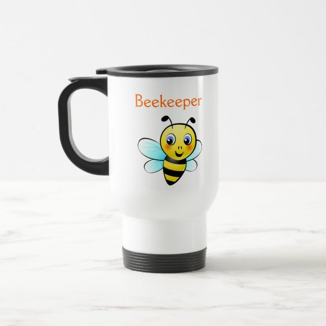 Customizable Bumblebee Travel Mug (Left)
