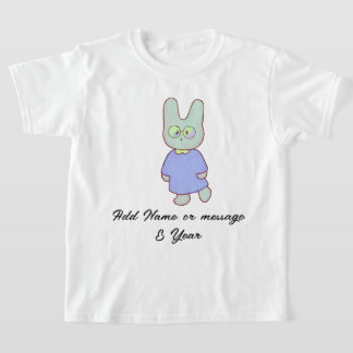 Customizable Bunny & Paw Prints Unisex adorable   T-Shirt