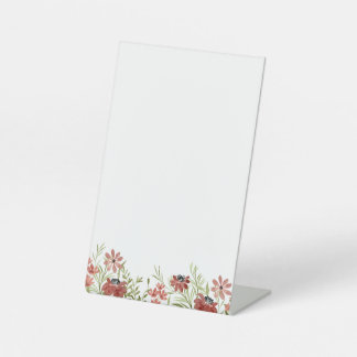 Customizable Burgundy Wildflower Sign