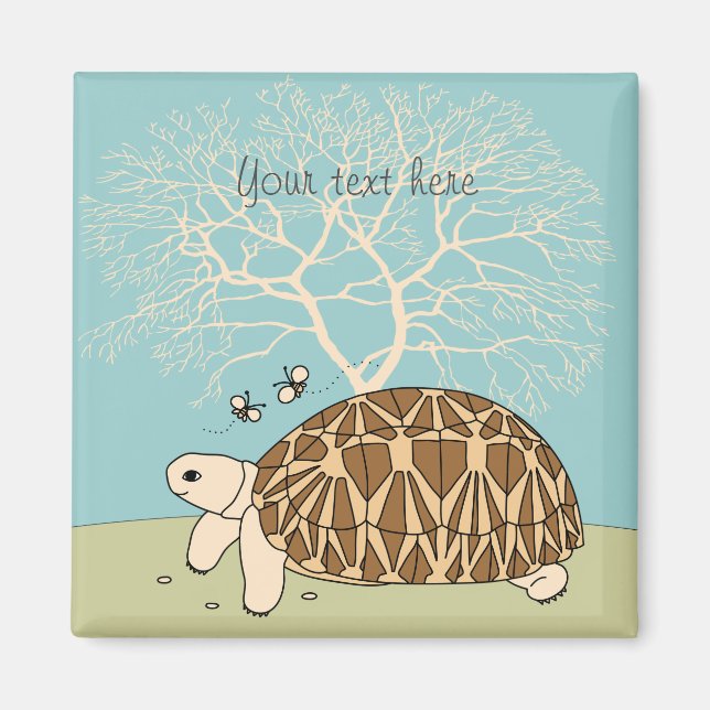 Customizable Burmese Star Tortoise Magnet (Front)