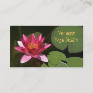 CUSTOMIZABLE BUS.CARD./DEEP ROSE-COLORED LOTUS BLO BUSINESS CARD