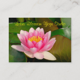 CUSTOMIZABLE BUS.CARD/LARGE PINK LOTUS BLOSSOM BUSINESS CARD