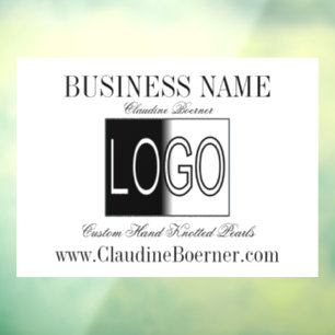 Customizable Business Artist Crafter Upload Logo Window Cling
