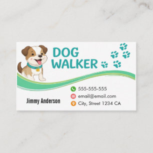 Customizable Business Card For Dog Walker