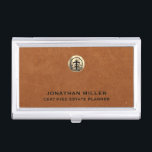 Customizable Business Card Holder with Gold Logo<br><div class="desc">Elevate your professional image with this sleek and stylish metal business card holder. The design features a brushed gold logo at the top, exuding an aura of elegance and sophistication. Your name and title are beautifully showcased in black classic typography in the lower thirds, adding a touch of professionalism. The...</div>
