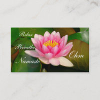 CUSTOMIZABLE BUSINESS CARD/LARGE PINK LOTUS BLOSSO
