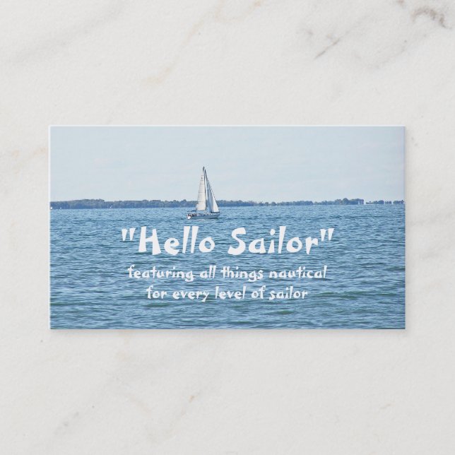 Customizable Business Card, NAUTICAL THEME Card (Front)