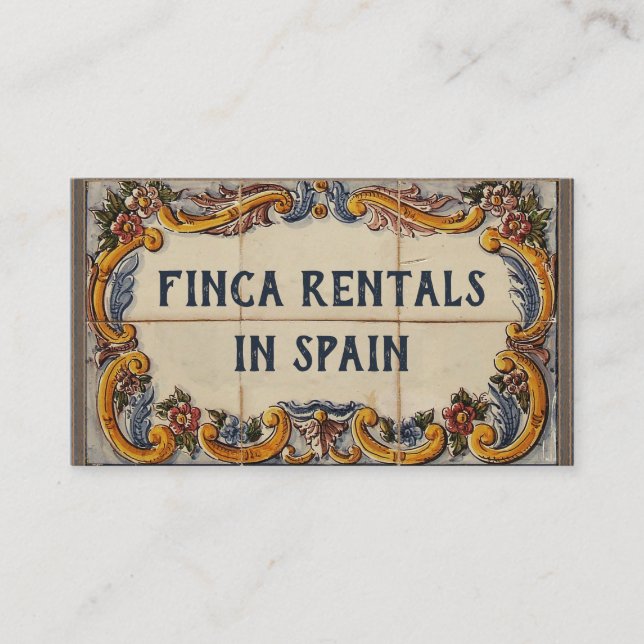 Customizable Business Card (Spanish Style) (Front)