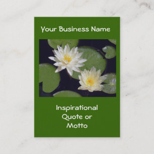 Customizable Business Card, White Lotus Blossoms Card