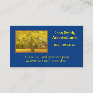 CUSTOMIZABLE BUSINESS CARD WITH GOLDEN TREE